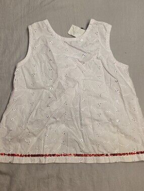 White Embroidered Drsess with Silver Stitching